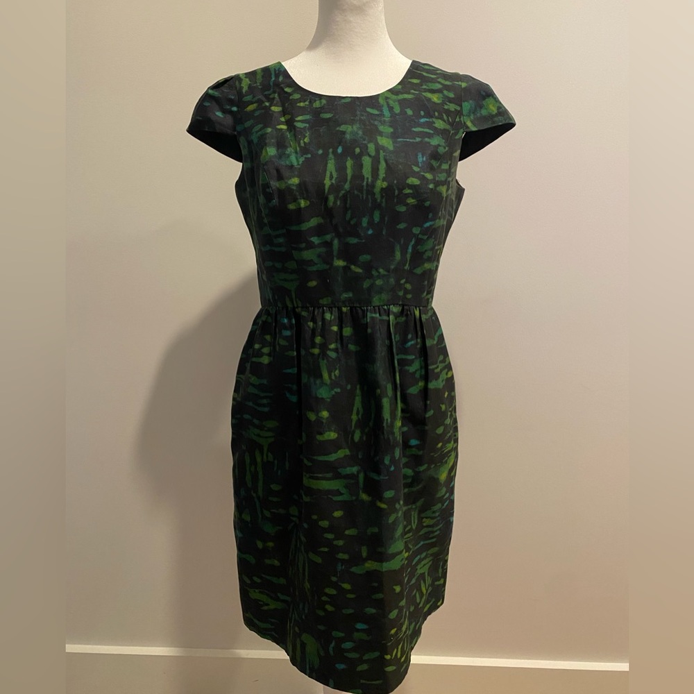 Shoshanna Black and Green Dress